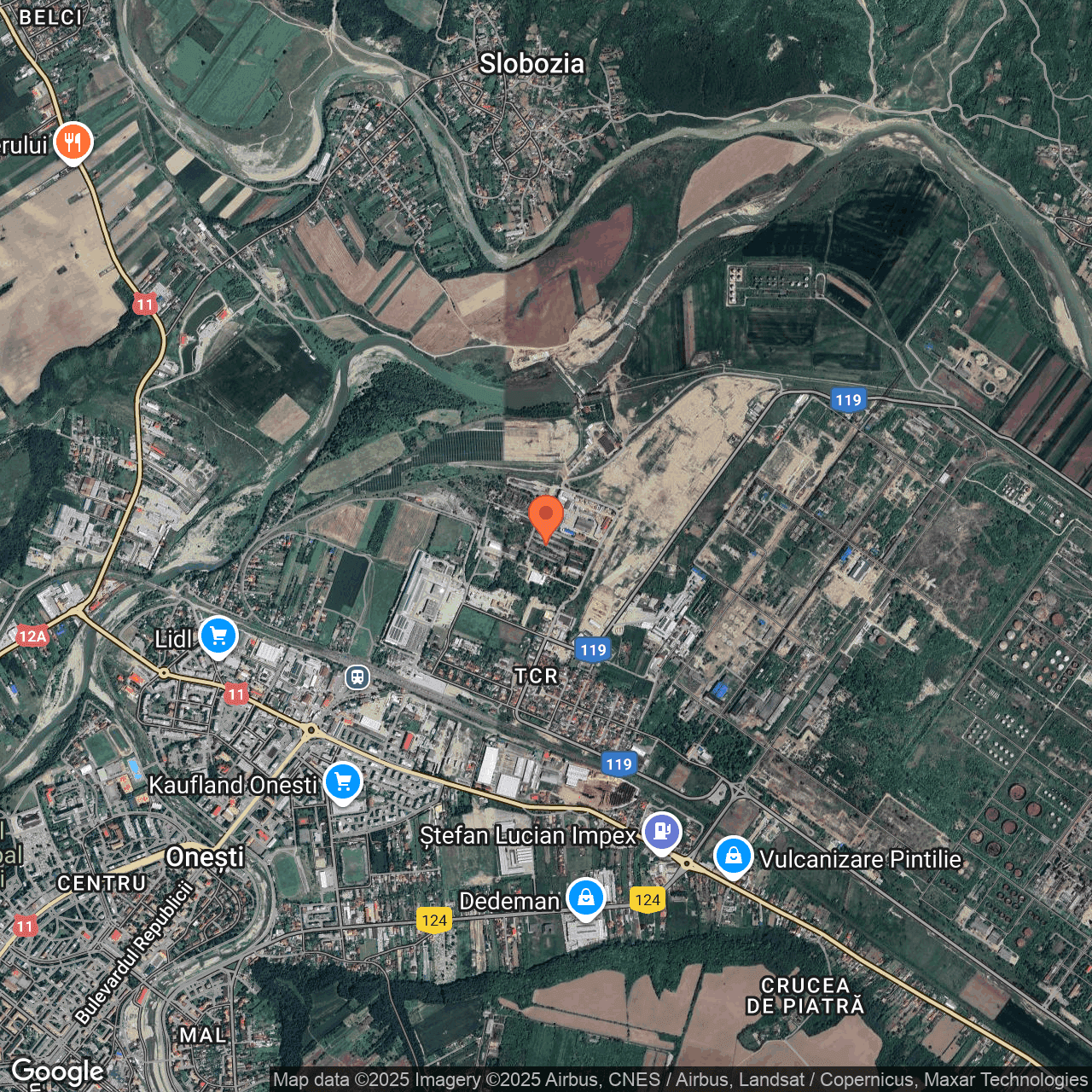 Poza harta hybrid, zoom 14, adresa Onesti, str. Avantului, nr.11, , judetul