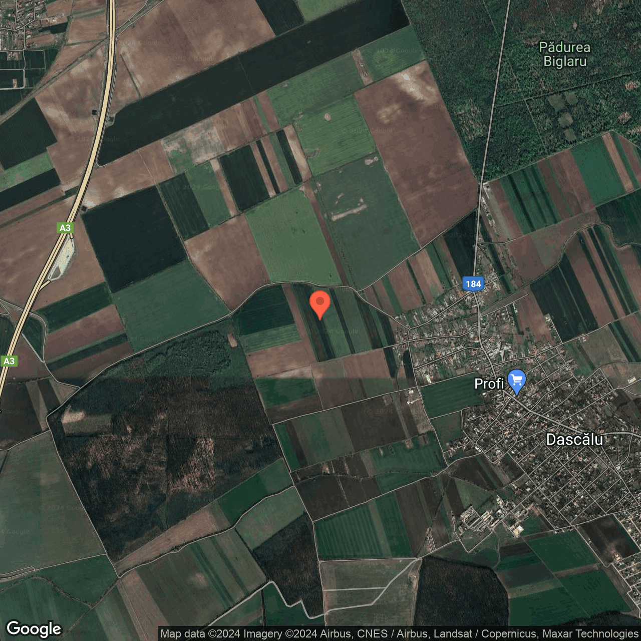 Poza harta hybrid, zoom 14, adresa Dascalu Ilfov, , judetul