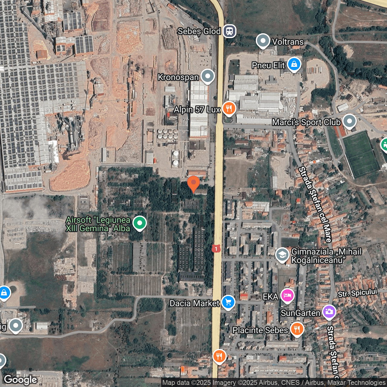 Poza harta hybrid, zoom 16, adresa Sebes Alba, , judetul