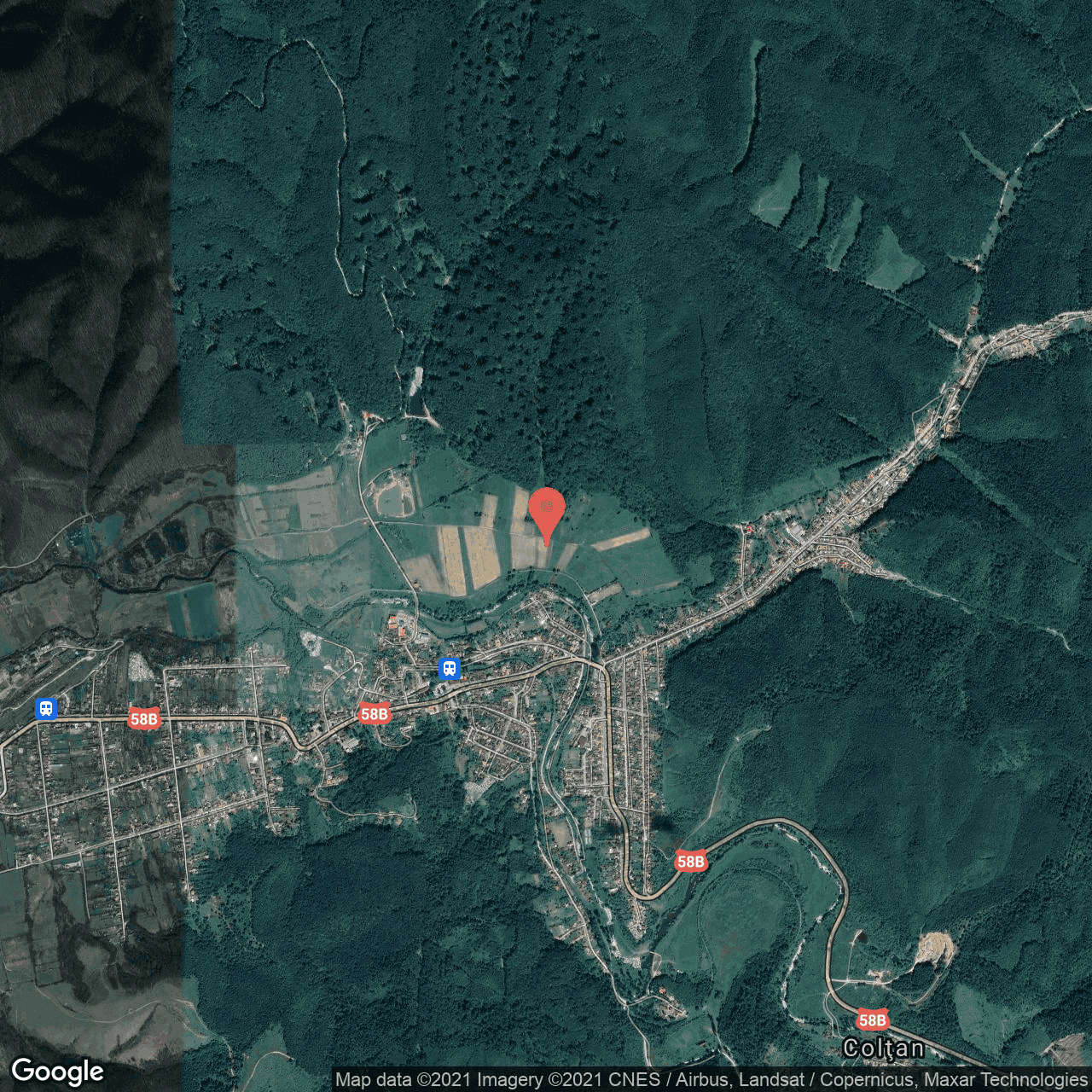 Poza harta hybrid, zoom 14, adresa Ion Vidu, Bocsa, judetul Caras Severin