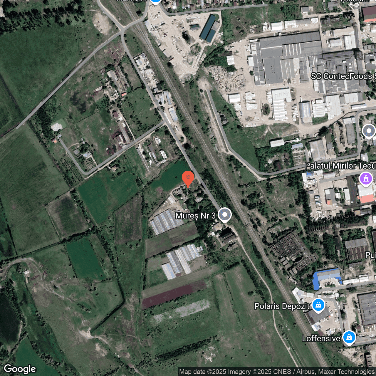 Poza harta hybrid, zoom 16, adresa Tecuci, str. Muresului nr.1, , judetul