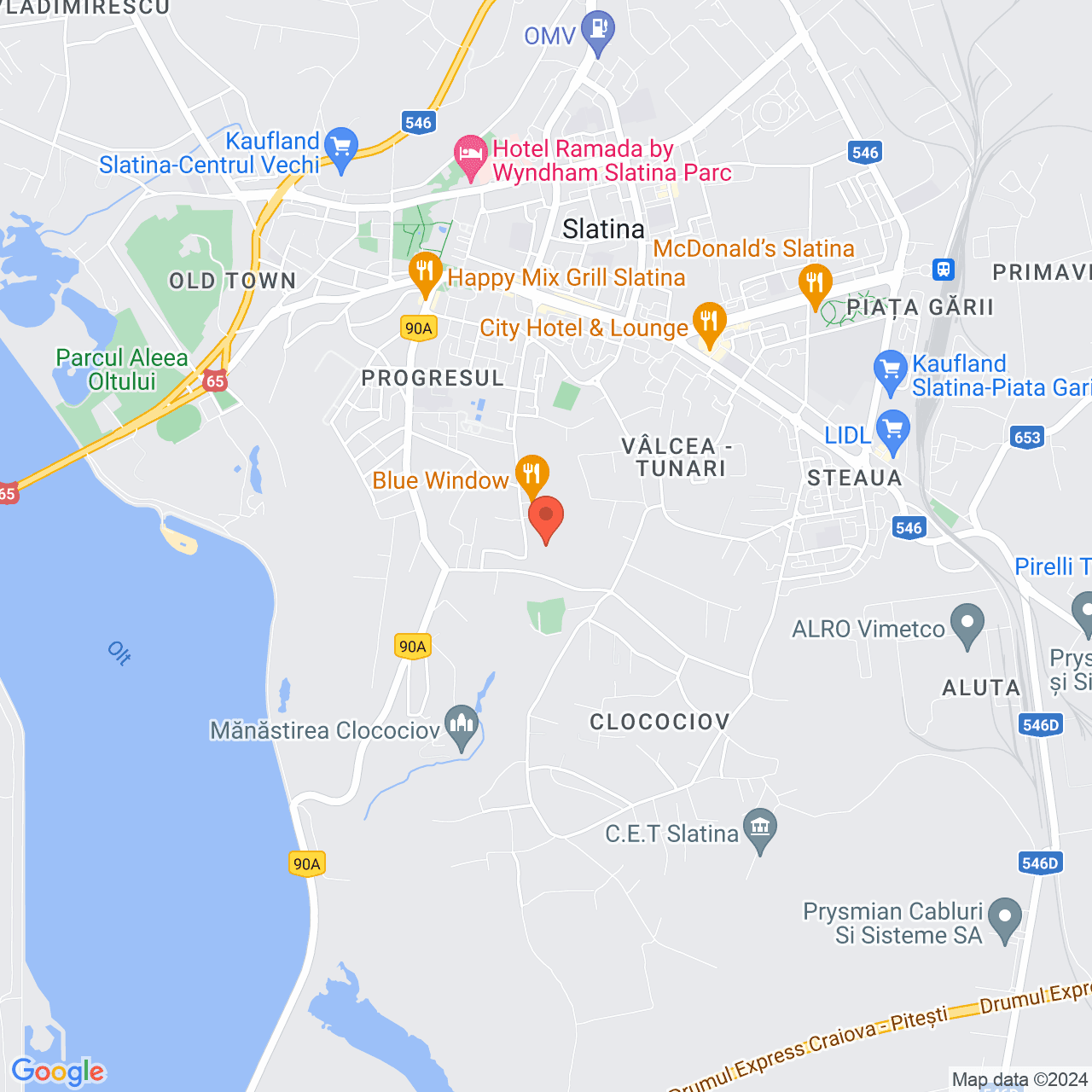 Poza harta streetview, zoom 14, adresa Slatina, Str. Banului, Nr. 90, , judetul