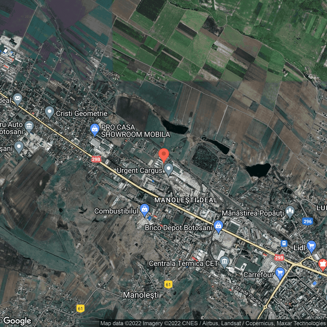 Poza harta hybrid, zoom 14, adresa Peco 10, Botosani, judetul Botosani