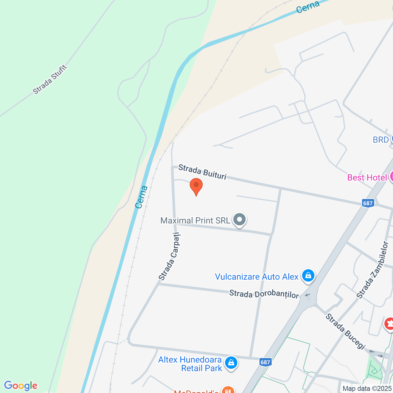 Poza harta streetview, zoom 16, adresa Hunedoara, str. Carpati, nr.138, , judetul