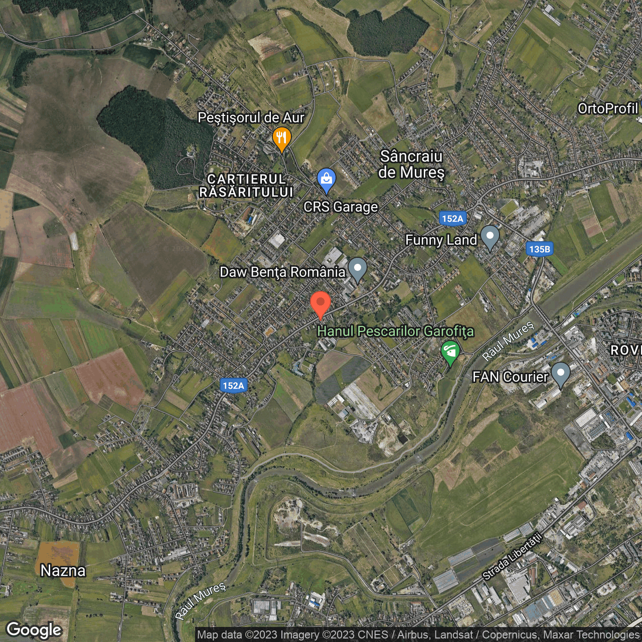 Poza harta hybrid, zoom 14, adresa Nazna, , judetul