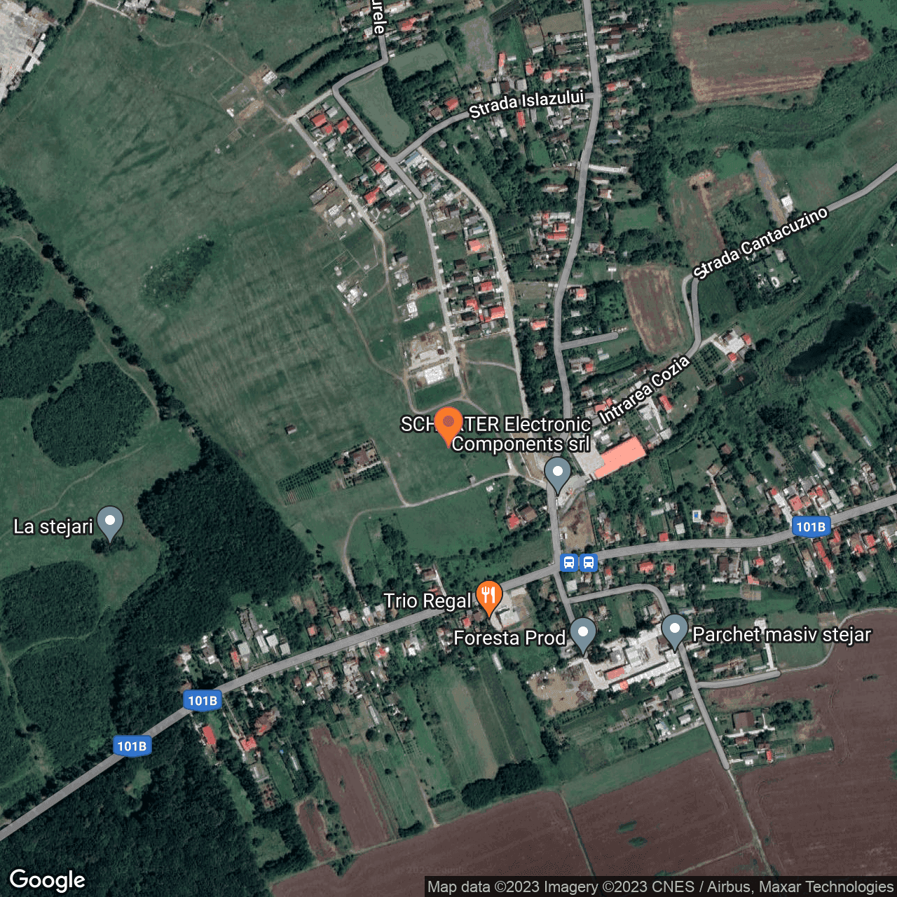 Poza harta hybrid, zoom 16, adresa Santu Floresti Ilfov, , judetul