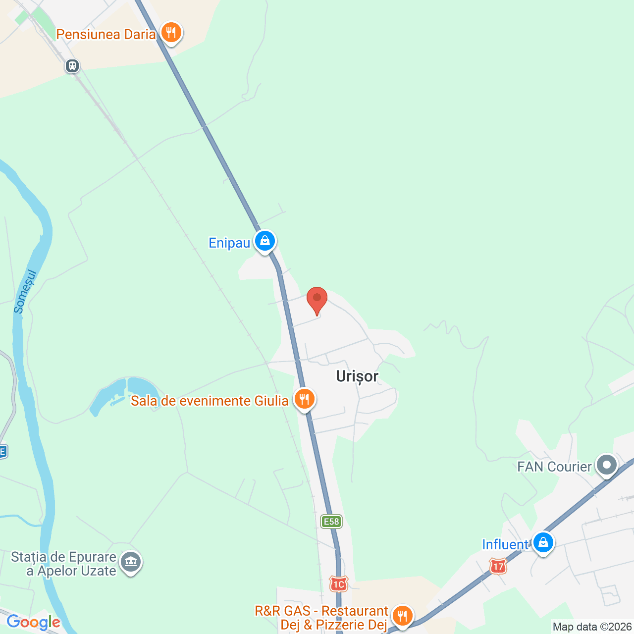 Poza harta streetview, zoom 14, adresa Urișor, comuna Cășeiu, jud. Cluj, , judetul