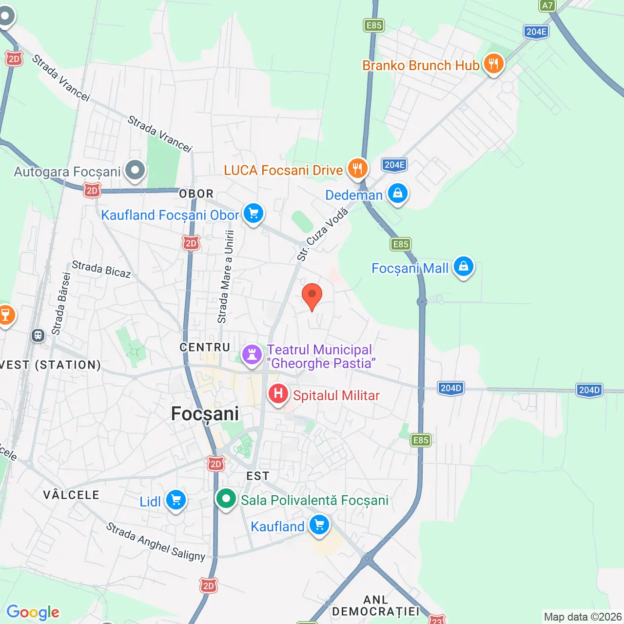Poza harta streetview, zoom 14, adresa Focsani, str Alecu Sihleanu nr. 8C, , judetul