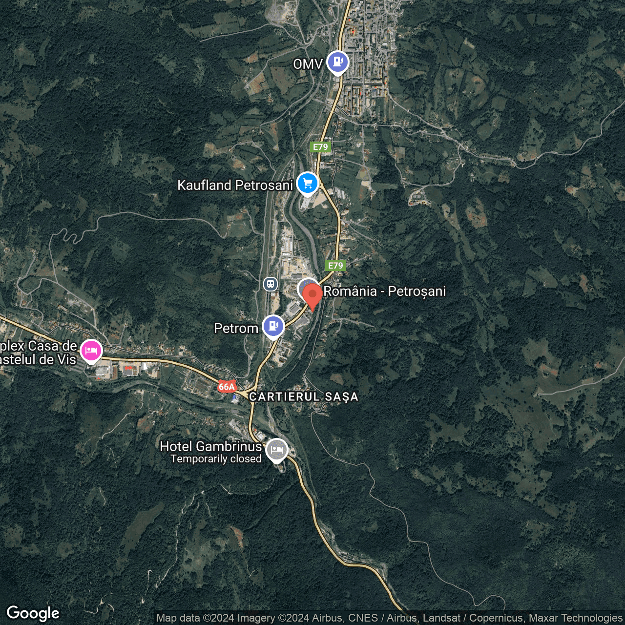 Poza harta hybrid, zoom 14, adresa Petrosani, Strada Livezeni,, , judetul