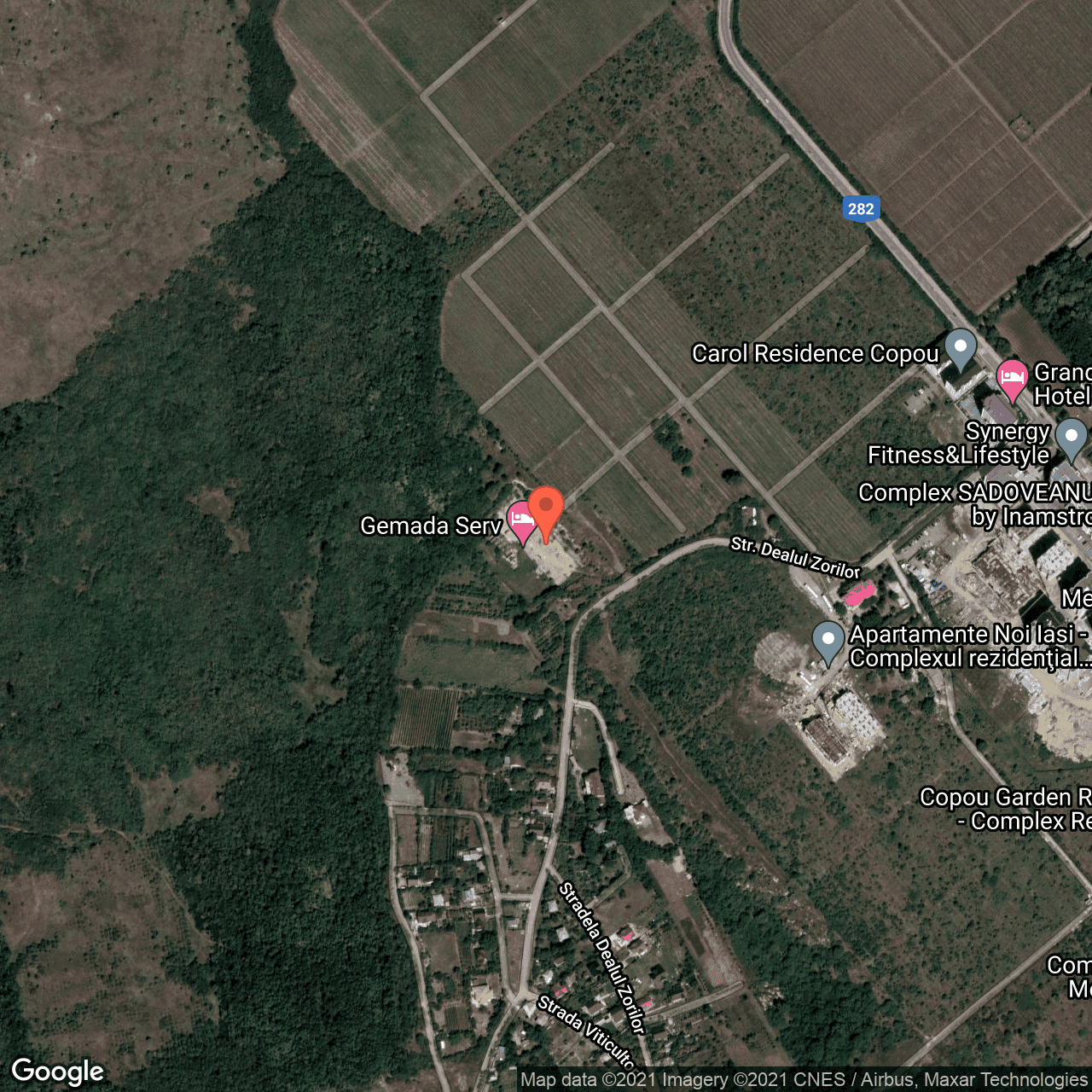 Poza harta hybrid, zoom 16, adresa Copou, Iasi, judetul Iasi