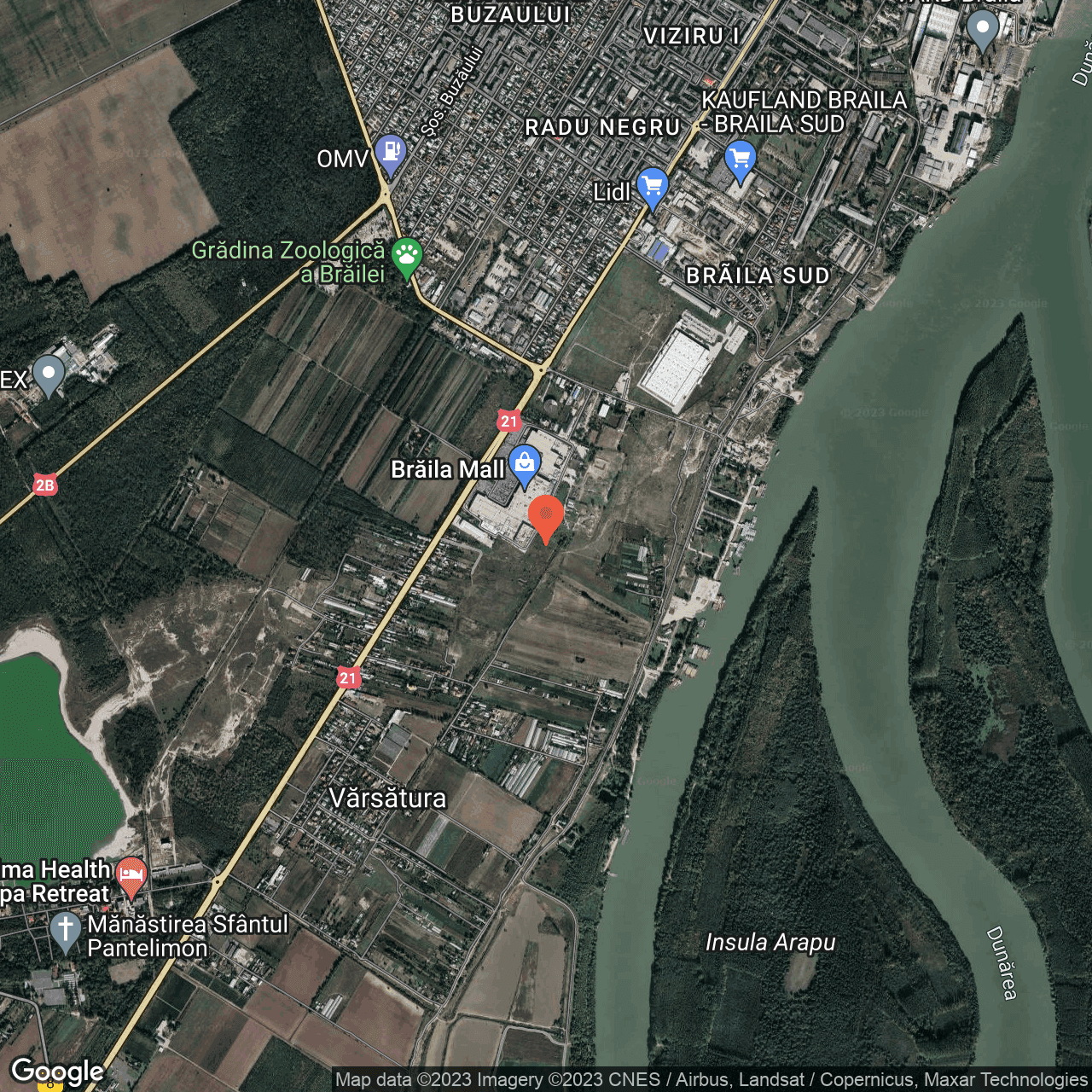 Poza harta hybrid, zoom 14, adresa Braila, , judetul