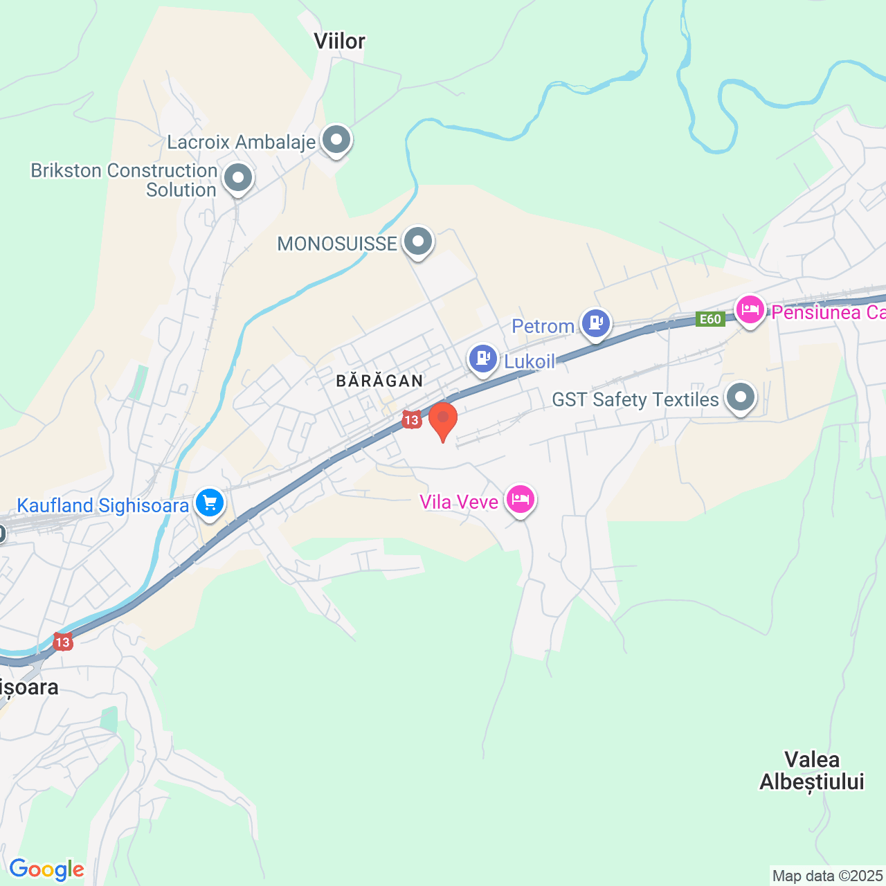 Poza harta streetview, zoom 14, adresa Sighisoara, str. Mihai Viteazu nr.94, , judetul