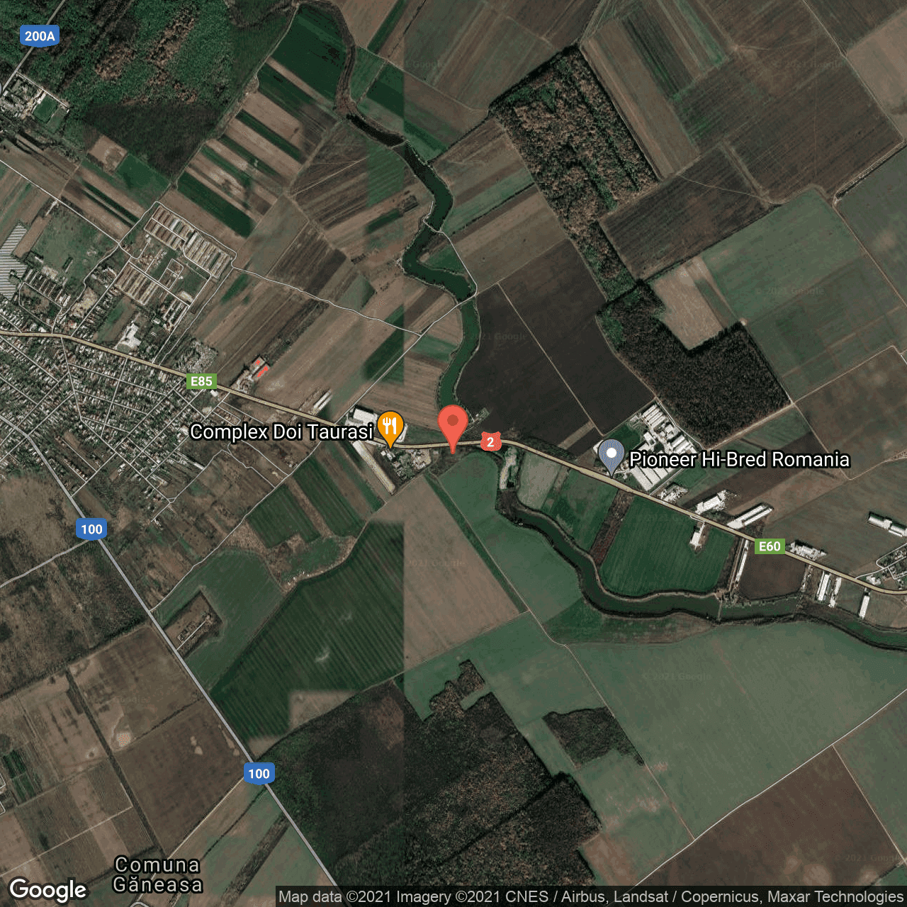 Poza harta hybrid, zoom 14, adresa Ganeasa, judetul Bucuresti Ilfov