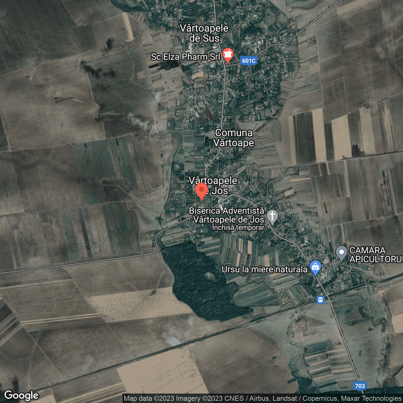 Poza harta hybrid, zoom 14, adresa Vârtoapele de Jos, , judetul