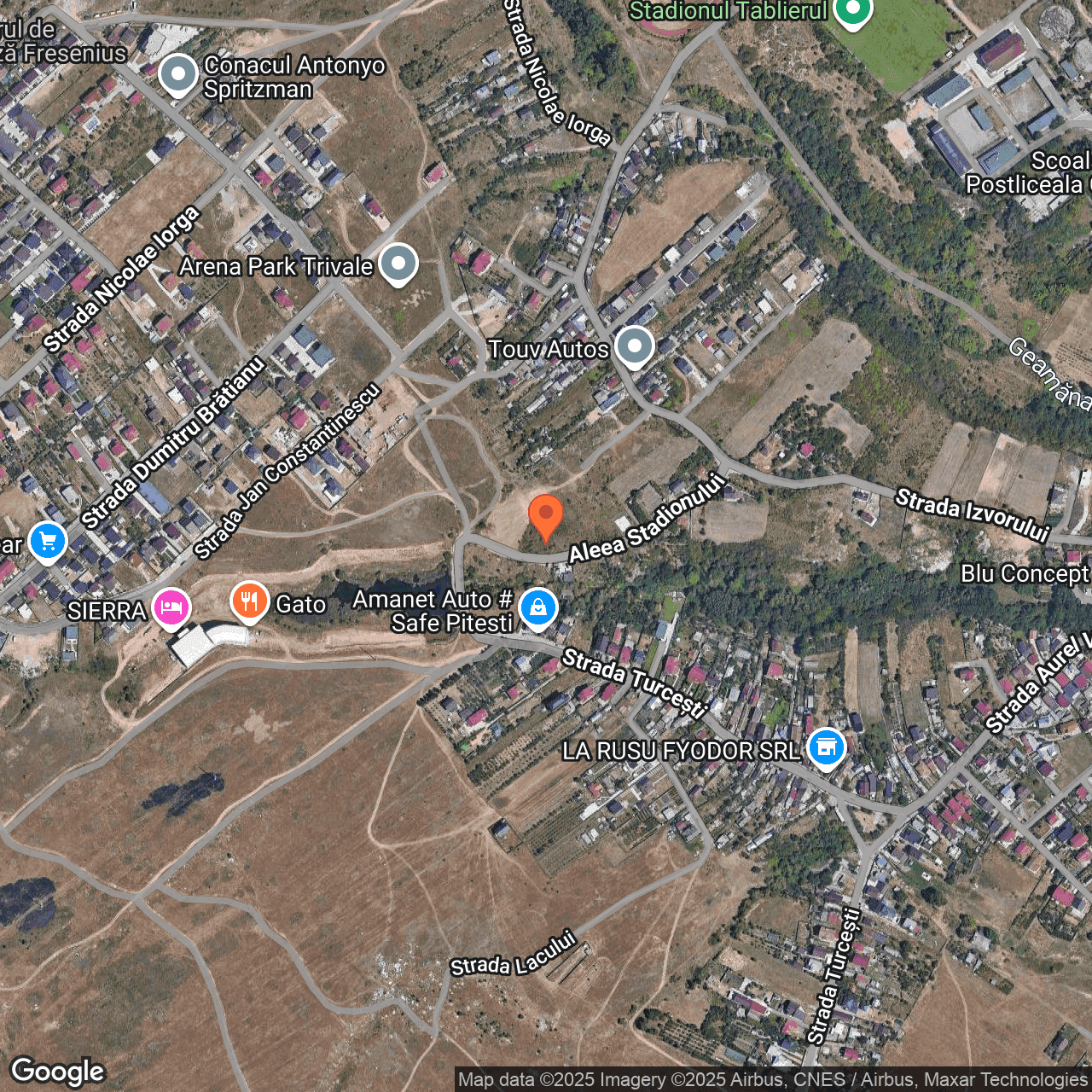 Poza harta hybrid, zoom 16, adresa Aleea Stadionului Pitesti, , judetul