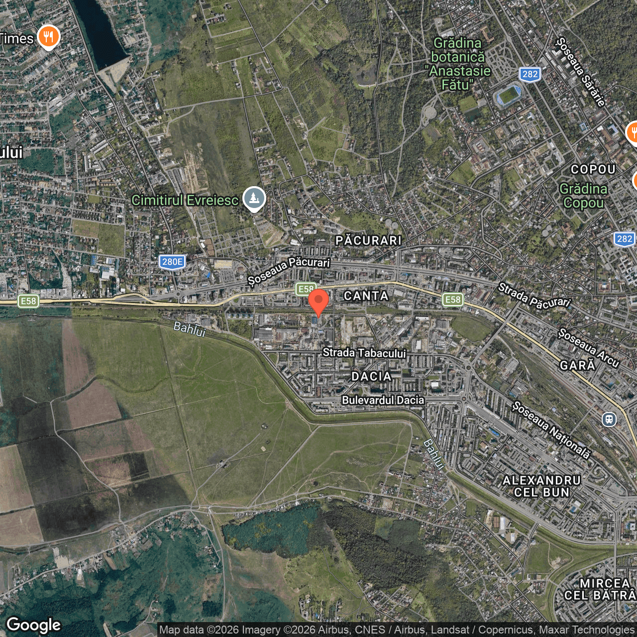 Poza harta hybrid, zoom 14, adresa Iași, str. Sergent Grigore Ioan, nr. 7, , judetul