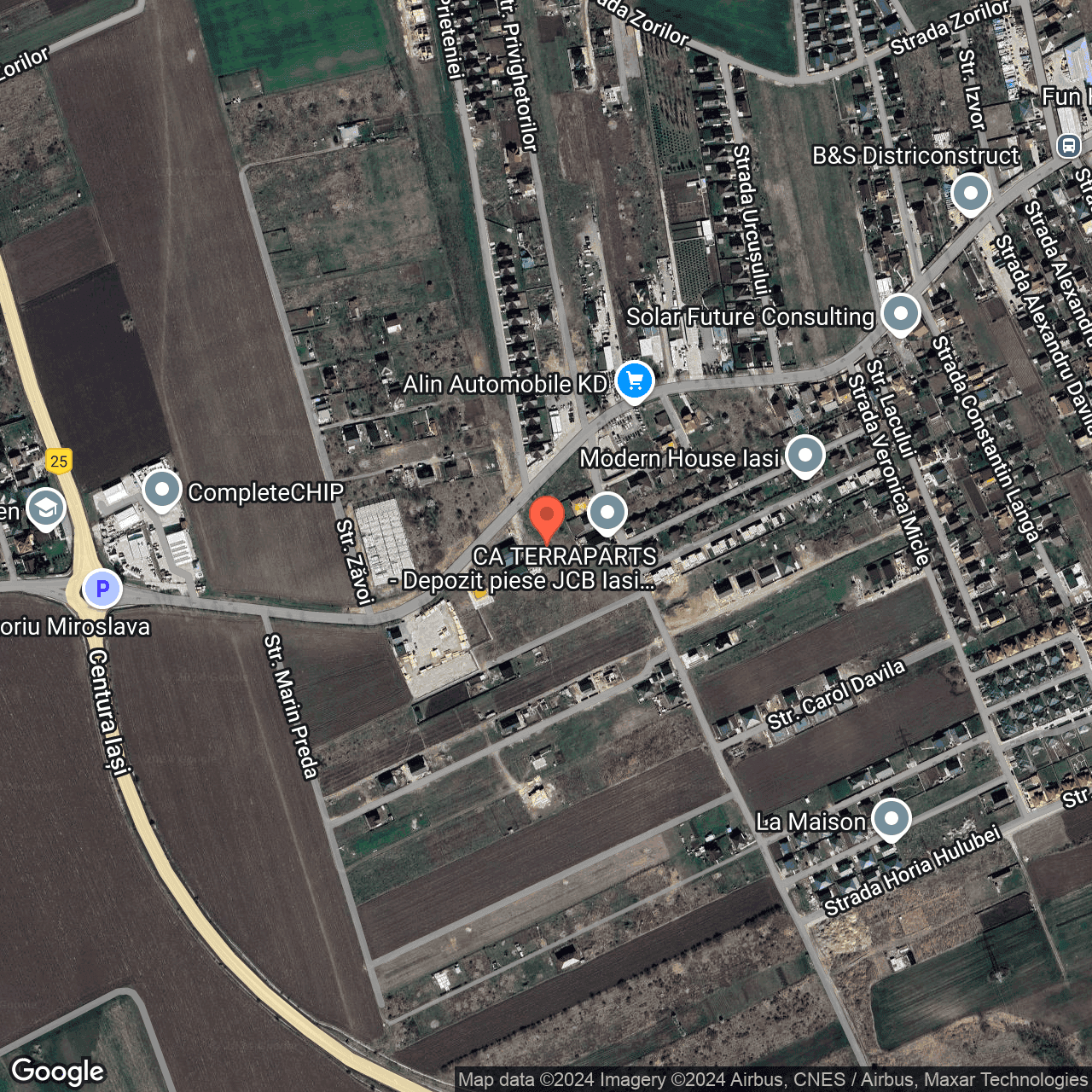 Poza harta hybrid, zoom 16, adresa Miroslava, Strada Constantin Langa, , judetul