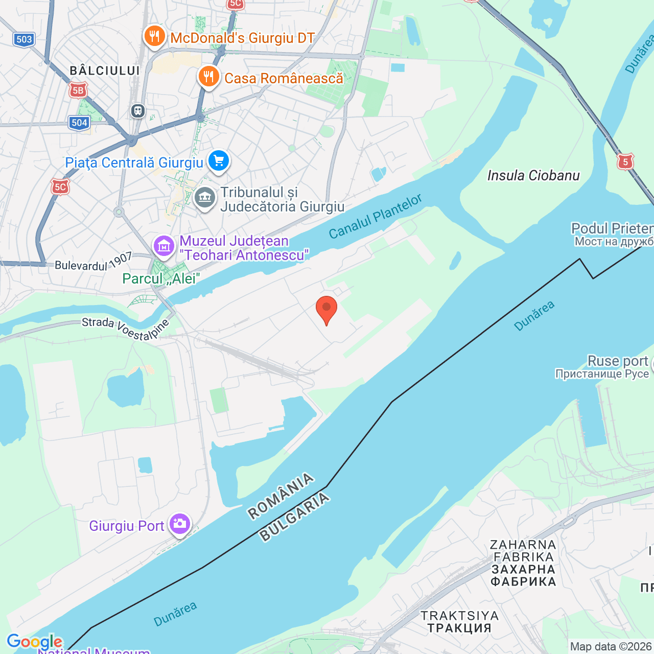 Poza harta streetview, zoom 14, adresa Zona Libera Giurgiu, , judetul
