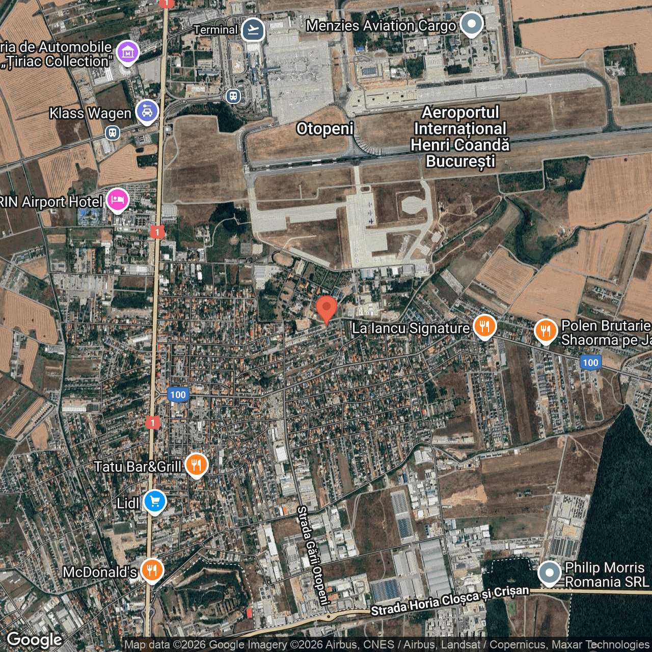 Poza harta hybrid, zoom 14, adresa Otopeni Ilfov, , judetul