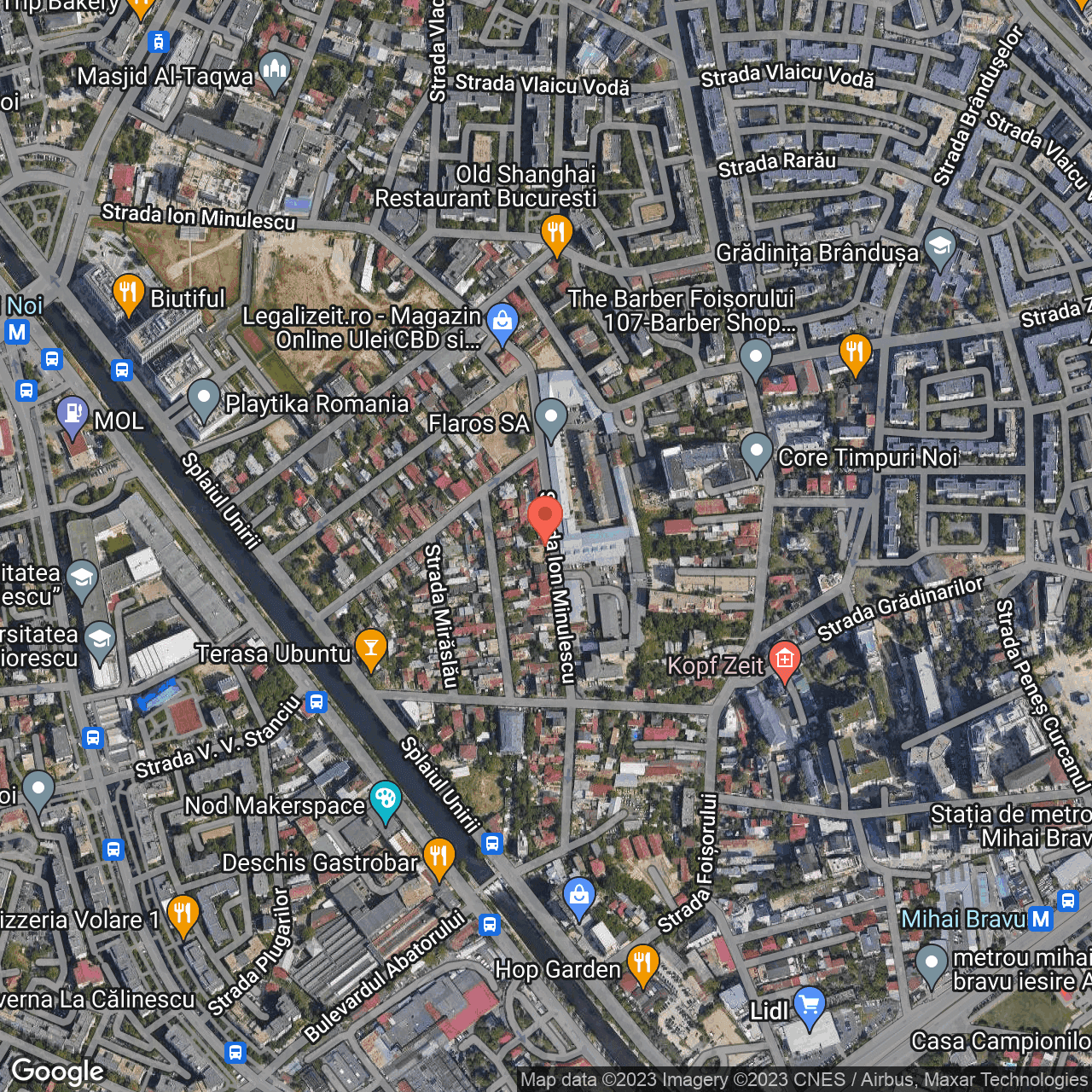 Poza harta hybrid, zoom 16, adresa Bucuresti, Str. Ion Minulescu, nr.82, , judetul