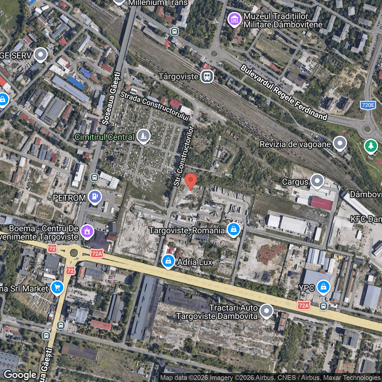 Poza harta hybrid, zoom 16, adresa Strada Constructorilor Targoviste, , judetul