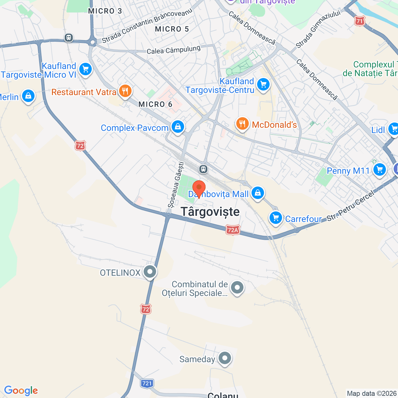 Poza harta streetview, zoom 14, adresa Strada Constructorilor Targoviste, , judetul