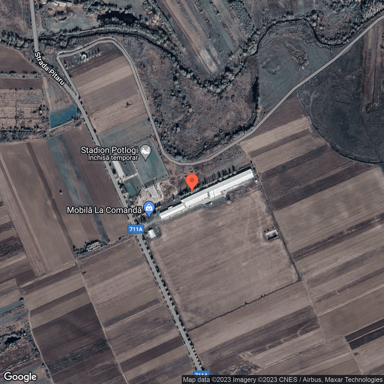 Poza harta hybrid, zoom 16, adresa Potlogi, , judetul