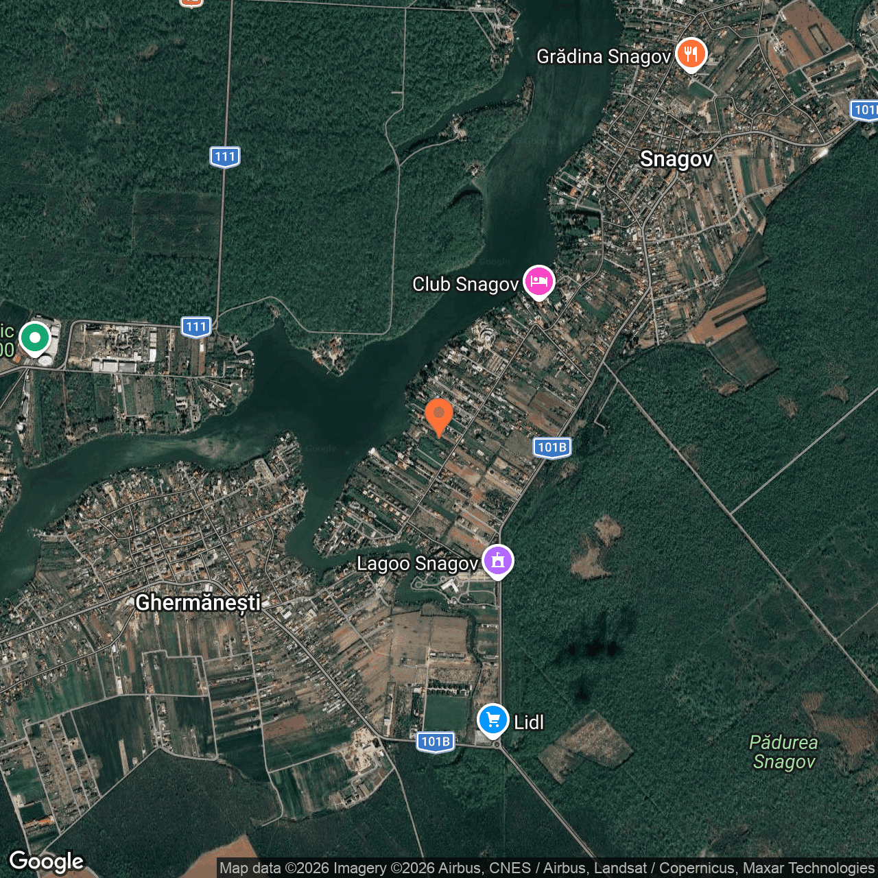 Poza harta hybrid, zoom 14, adresa Snagov judet Ilfov, strada Zorelelor, , judetul