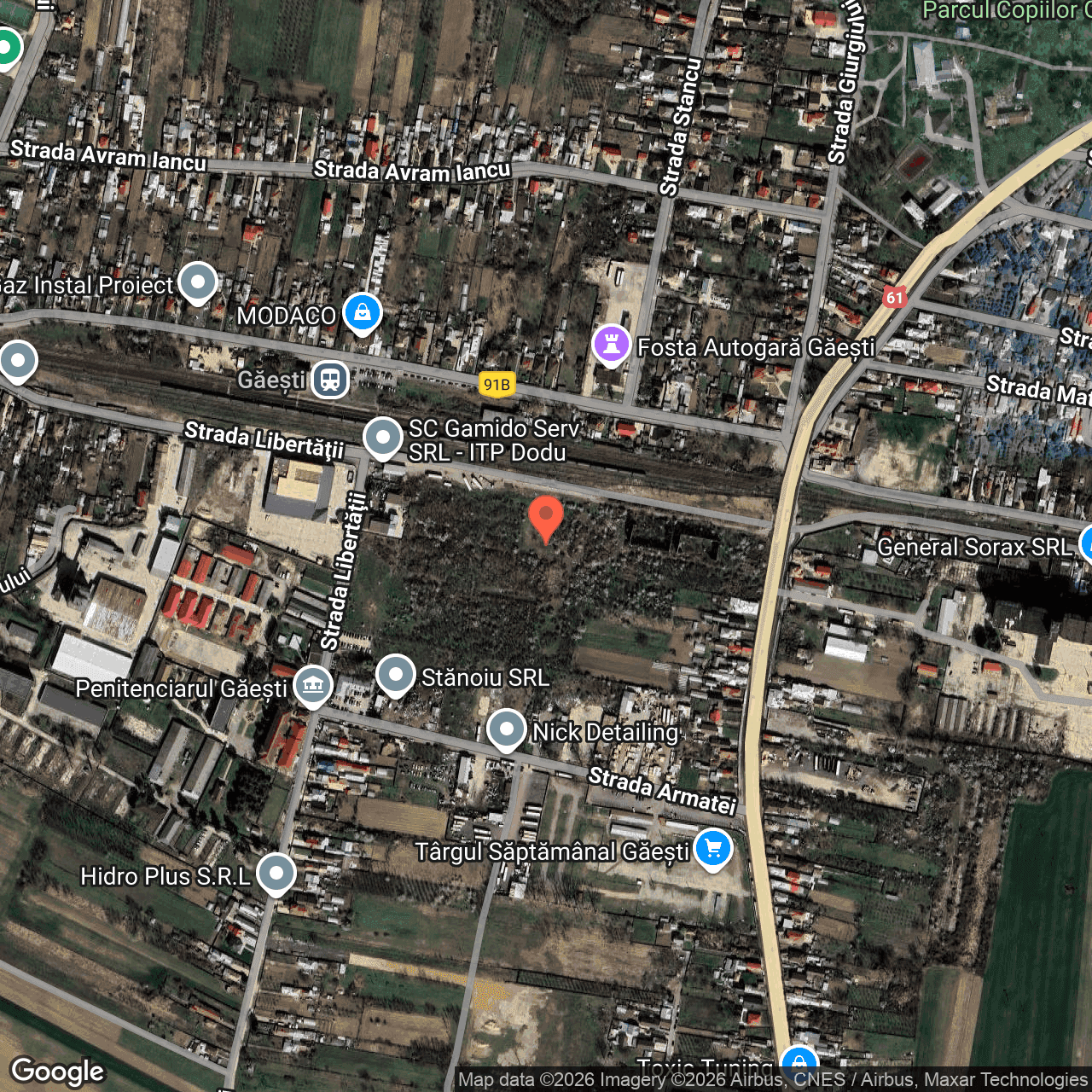 Poza harta hybrid, zoom 16, adresa Gaesti Dambovita, , judetul