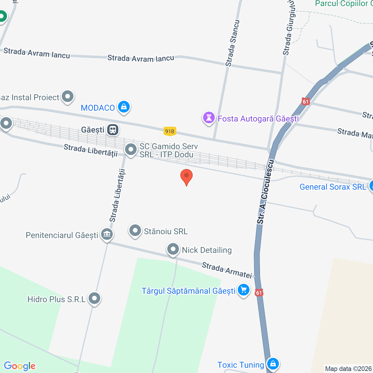 Poza harta streetview, zoom 16, adresa Gaesti Dambovita, , judetul