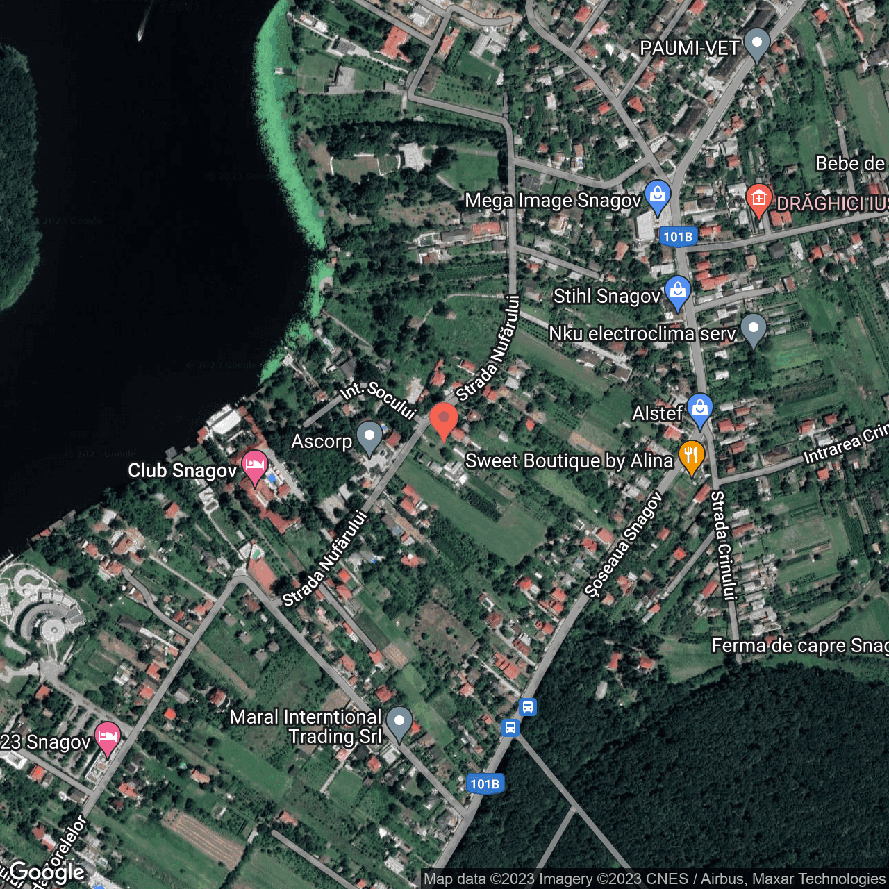 Poza harta hybrid, zoom 16, adresa Strada Nuferilor Snagov, , judetul