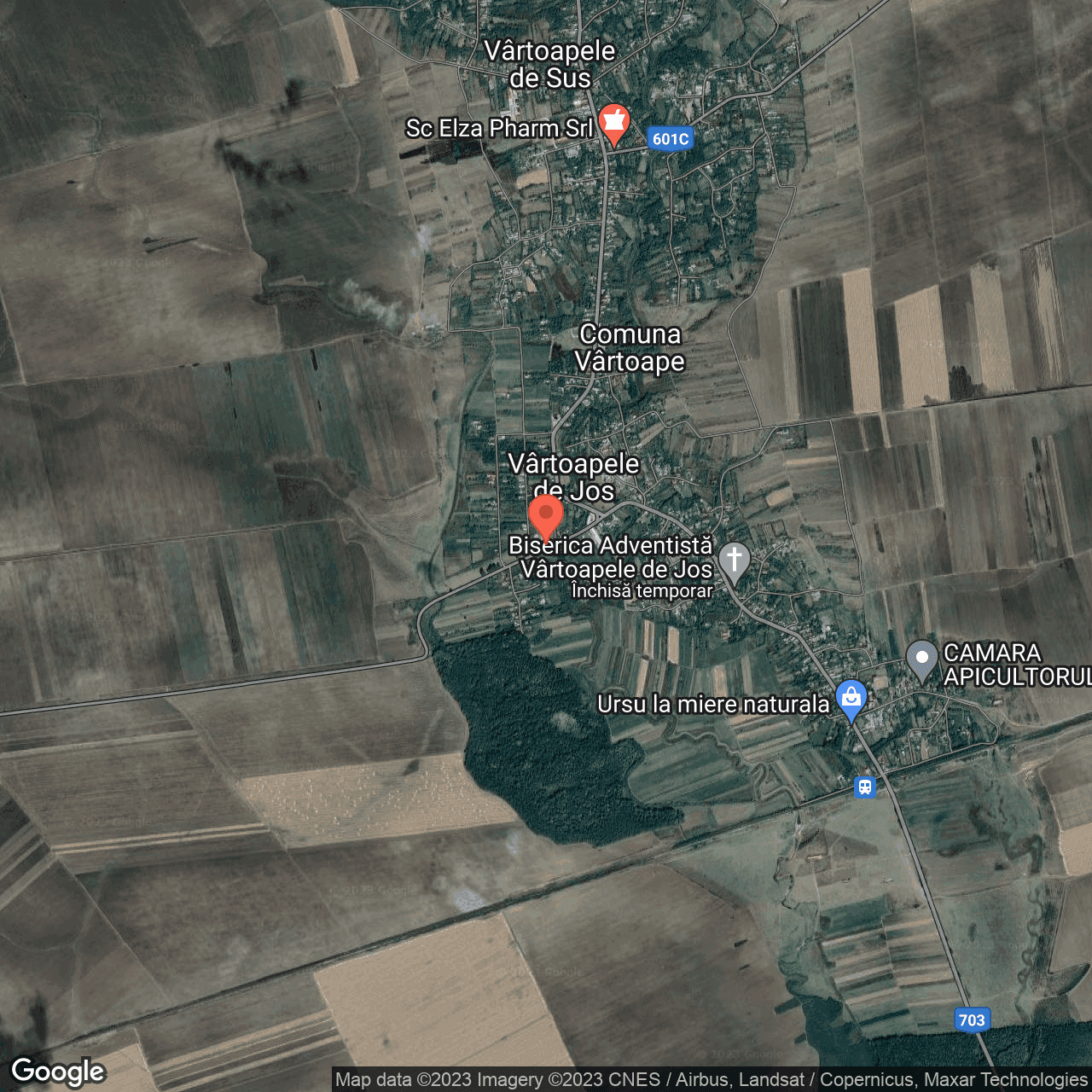Poza harta hybrid, zoom 14, adresa Vârtoapele de Jos, , judetul