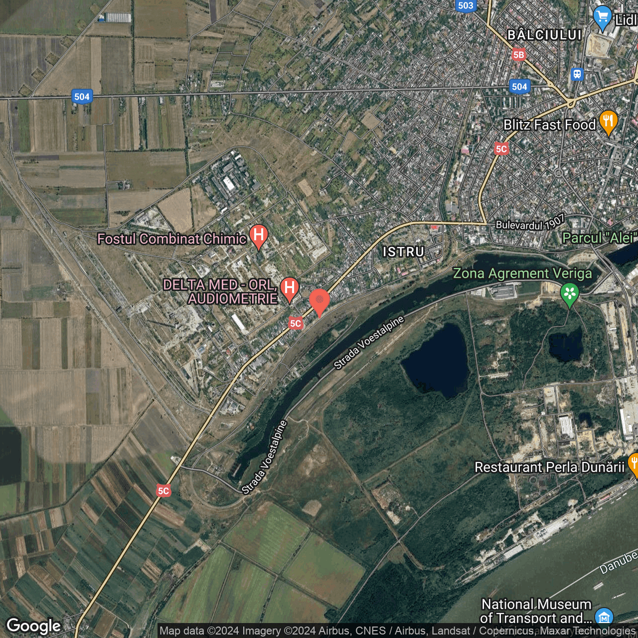 Poza harta hybrid, zoom 14, adresa Giurgiu, Sos. Sloboziei nr. 194, , judetul