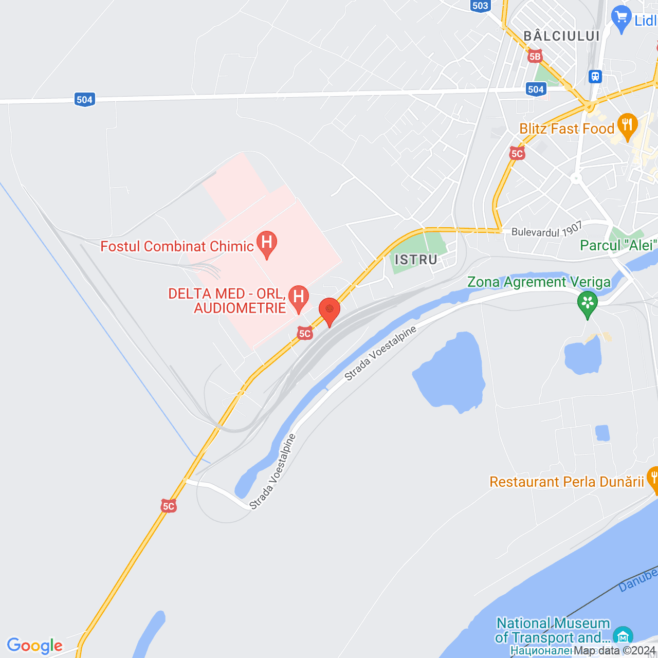 Poza harta streetview, zoom 14, adresa Giurgiu, Sos. Sloboziei nr. 194, , judetul