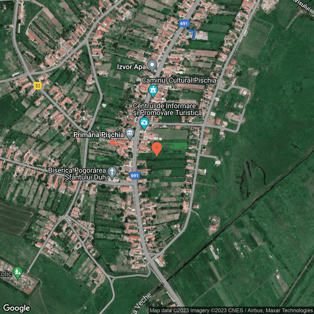 Poza harta hybrid, zoom 16, adresa Pischia, , judetul