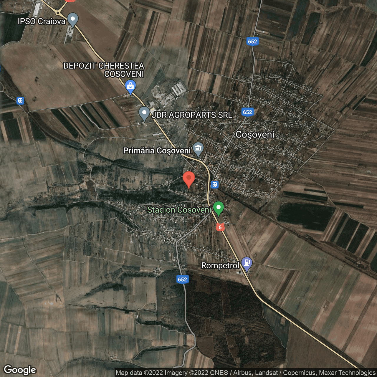 Poza harta hybrid, zoom 14, adresa Cosoveni, judetul Dolj