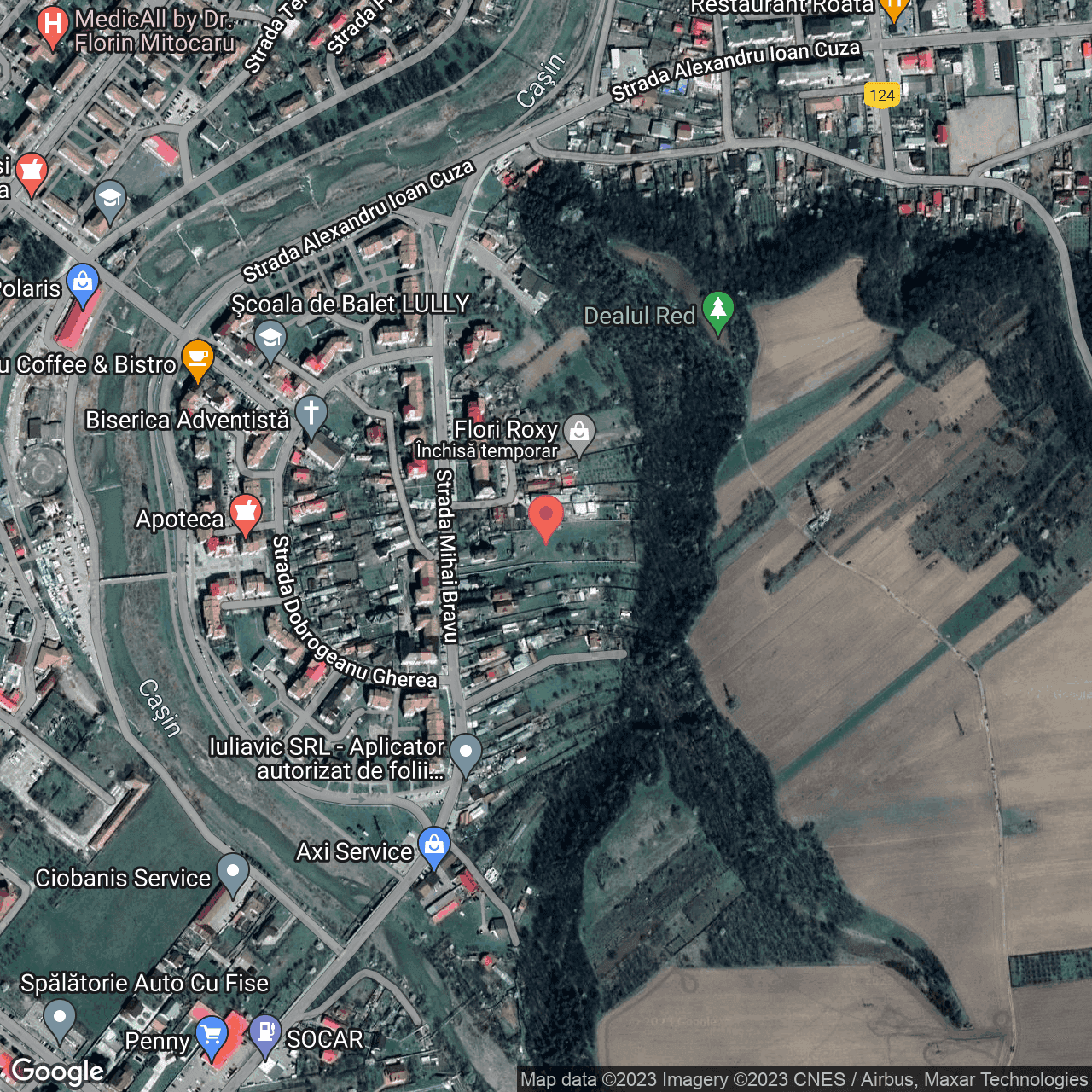 Poza harta hybrid, zoom 16, adresa Mihai Bravu 11 Onesti, , judetul