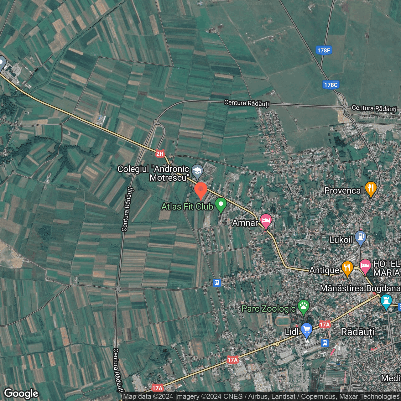 Poza harta hybrid, zoom 14, adresa Rădăuți, str. Putnei, , judetul