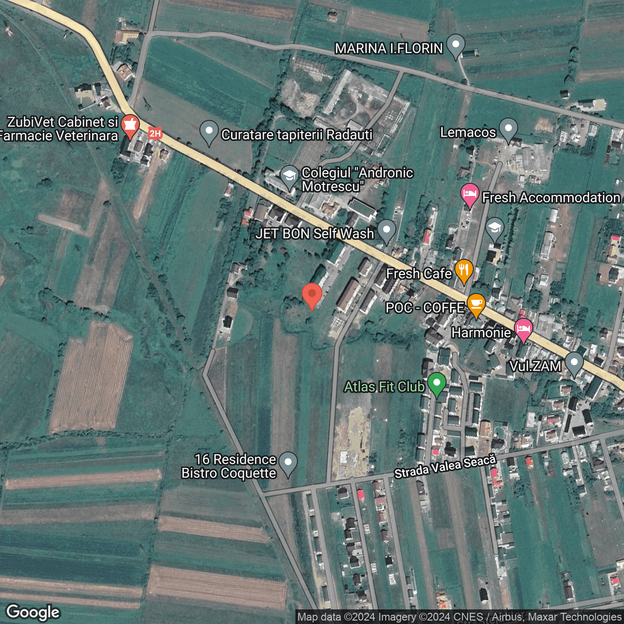 Poza harta hybrid, zoom 16, adresa Rădăuți, str. Putnei, , judetul