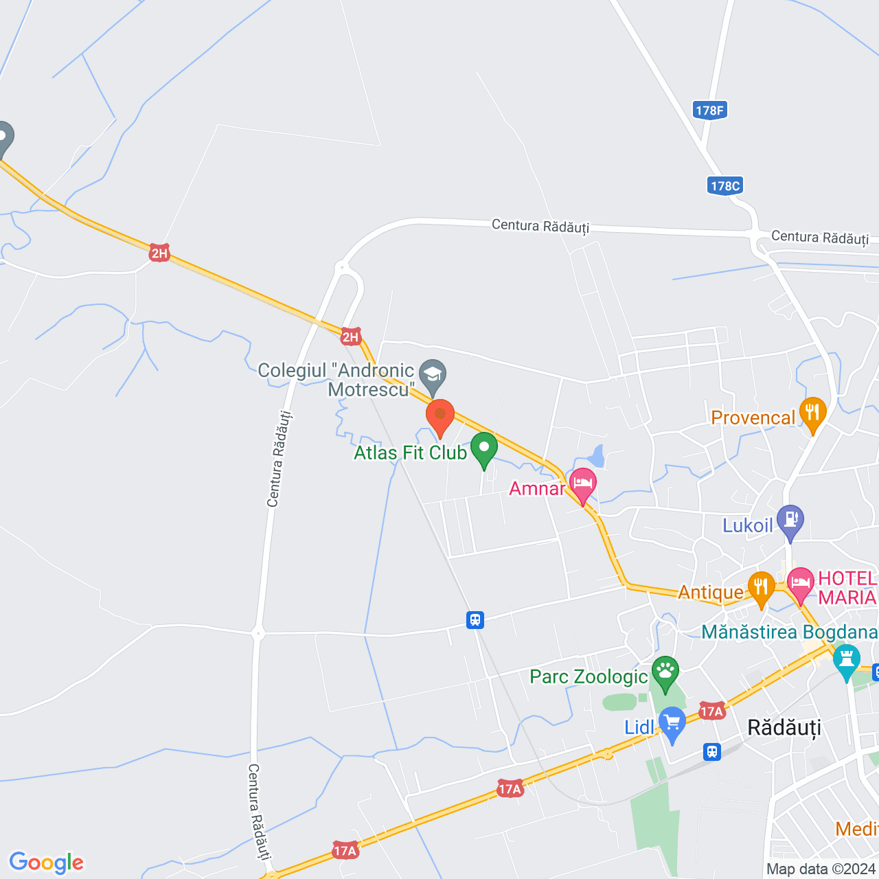 Poza harta streetview, zoom 14, adresa Rădăuți, str. Putnei, , judetul