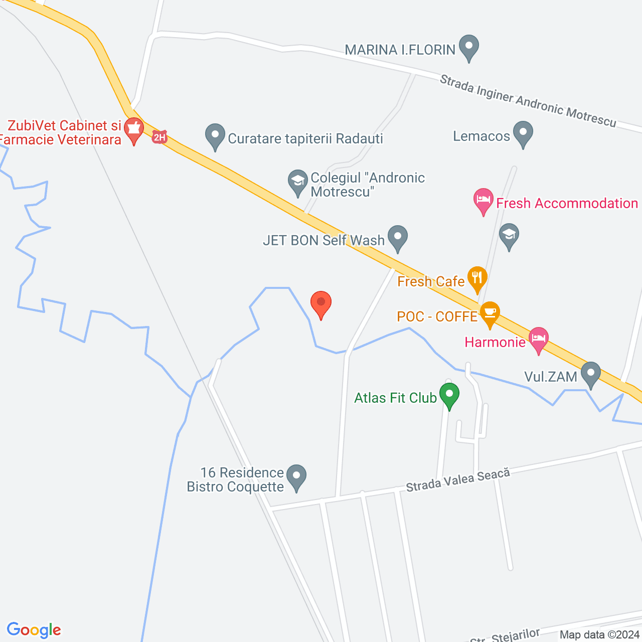 Poza harta streetview, zoom 16, adresa Rădăuți, str. Putnei, , judetul