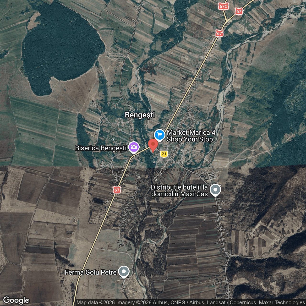 Poza harta hybrid, zoom 14, adresa Bengesti, judet Gorj, , judetul