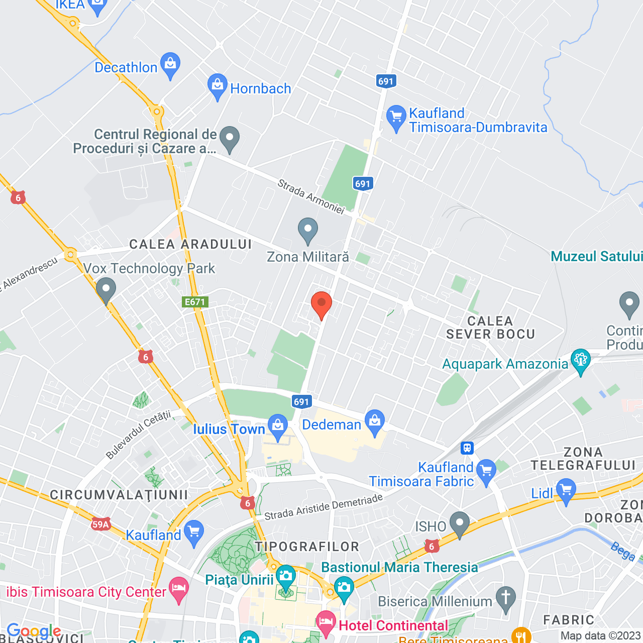 Poza harta streetview, zoom 14, adresa Calea Sever Bocu Timisoara, , judetul