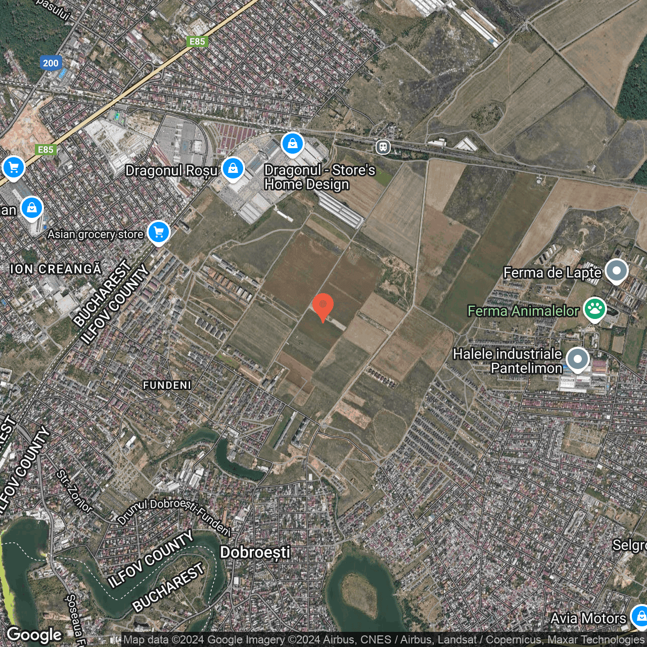 Poza harta hybrid, zoom 14, adresa Dobroiesti Ilfov, , judetul