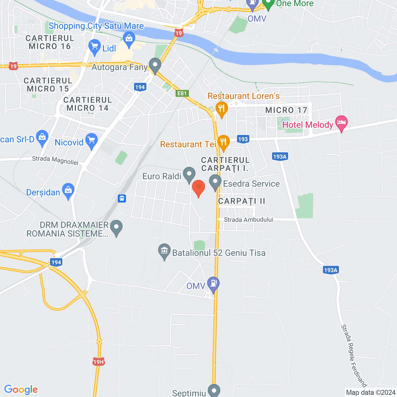 Poza harta streetview, zoom 14, adresa Satu Mare, , judetul