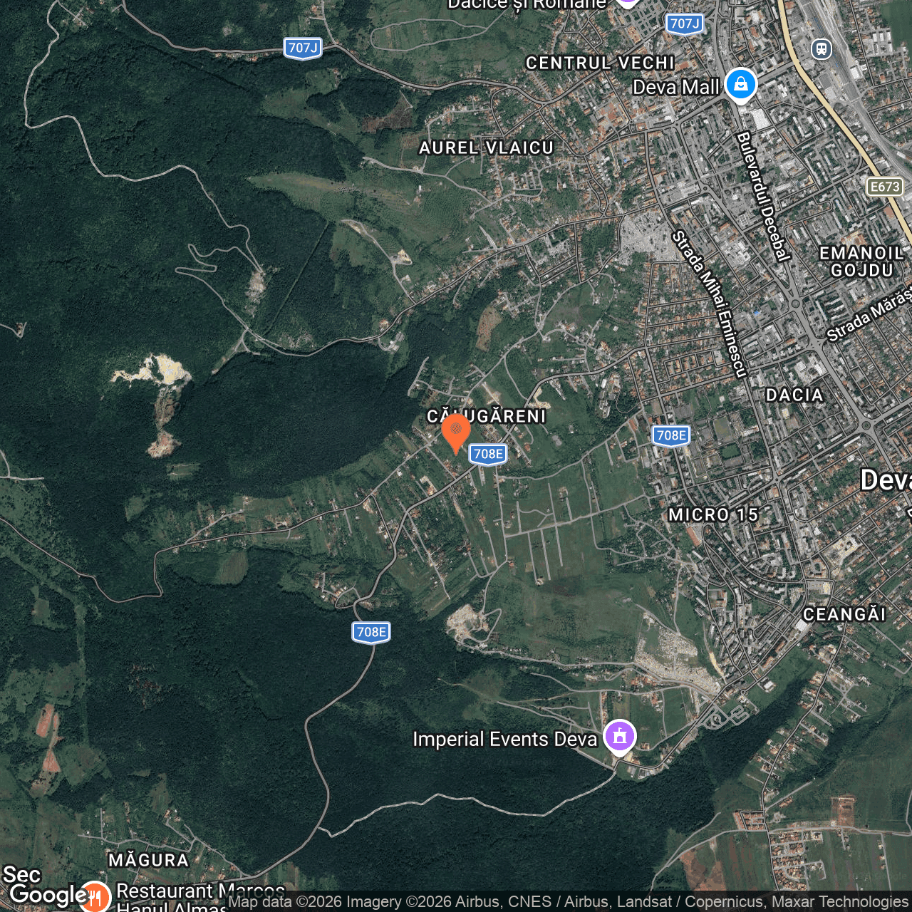 Poza harta hybrid, zoom 14, adresa Deva, Strada Iosif Vulcan, , judetul