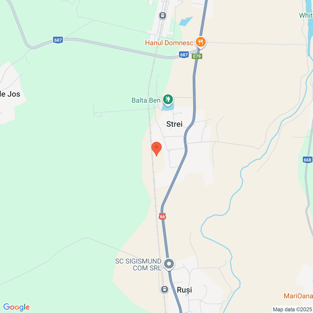 Poza harta streetview, zoom 14, adresa Strei, oraș Călan, , judetul