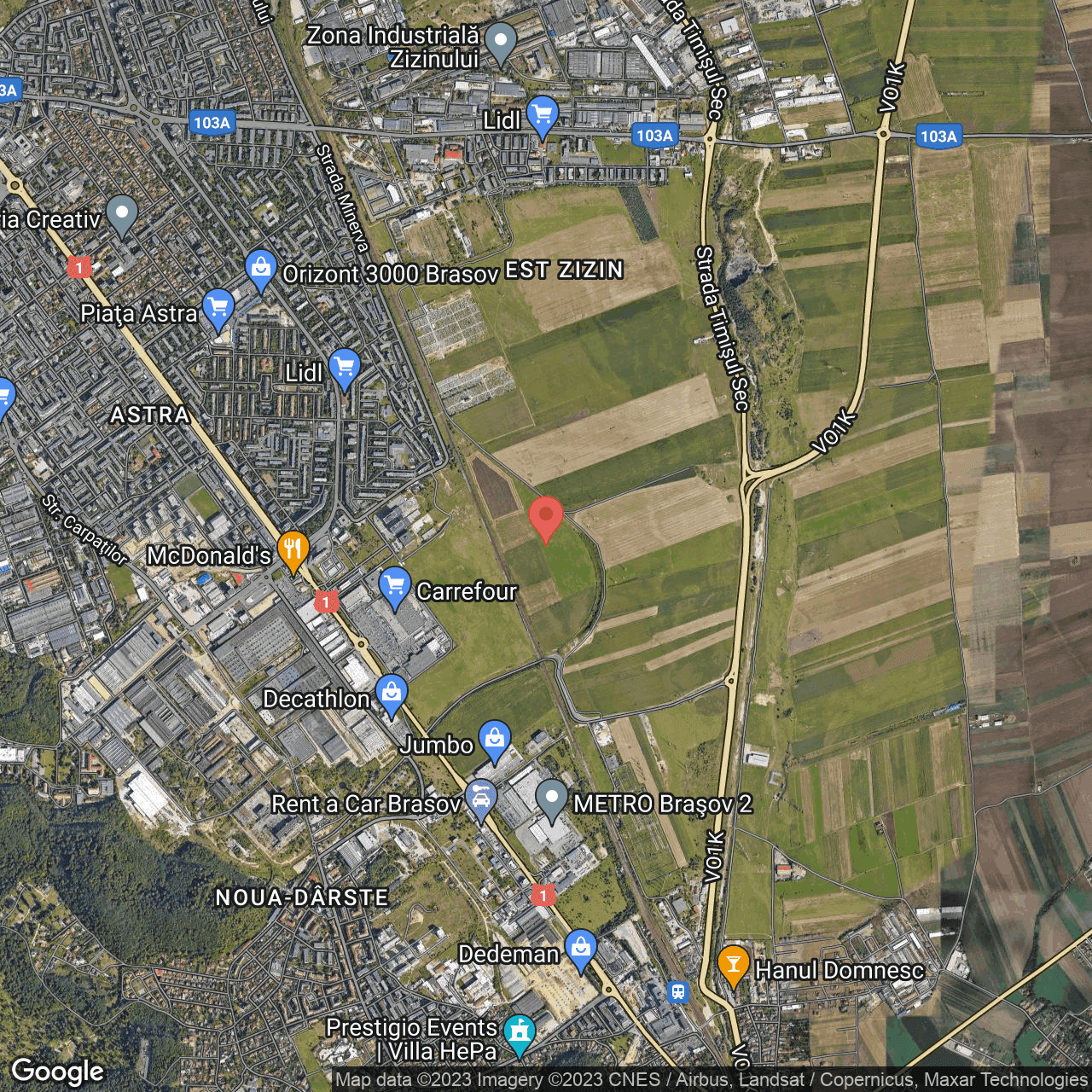 Poza harta hybrid, zoom 14, adresa Calea Bucuresti Brasov, , judetul