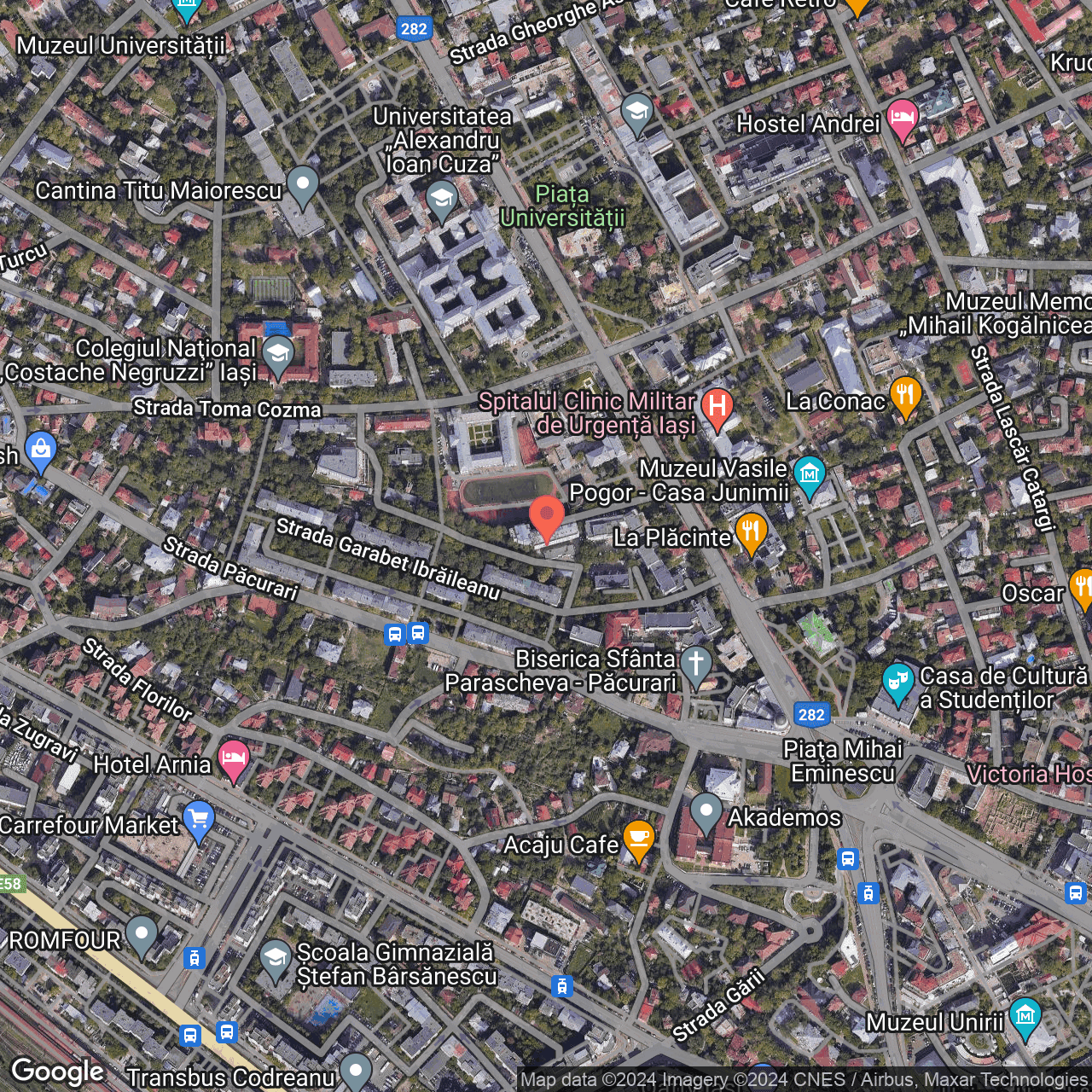 Poza harta hybrid, zoom 16, adresa Iasi, Aleea Pedagogica nr.2, , judetul