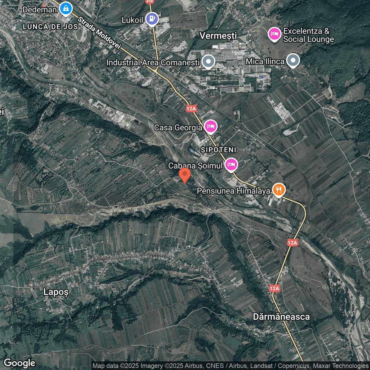 Poza harta hybrid, zoom 14, adresa Comanesti, Jud, Bacau, , judetul